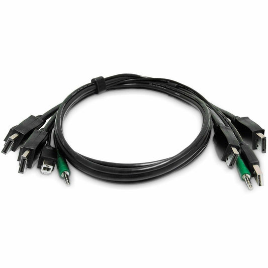 Main Image for StarTech 6ft (1.8m) Dual-DisplayPort KVM Cable, USB 2.0, 3.5mm Audio, Universally Compatible Combo Cable for KVM Switches, TAA