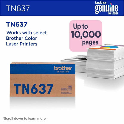 Alternate-Image1 Image for Brother TN637M Original Ultra High Yield Laser Toner Cartridge - Magenta Pack