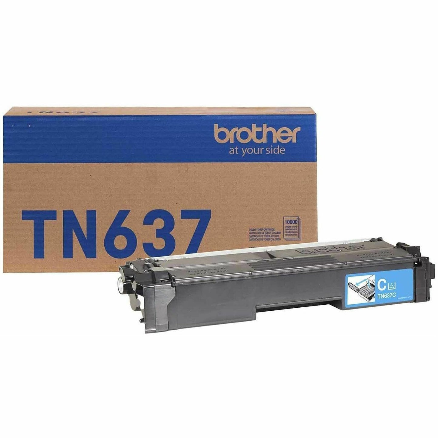 Main Image for Brother TN637C Original Ultra High Yield Laser Toner Cartridge - Cyan Pack