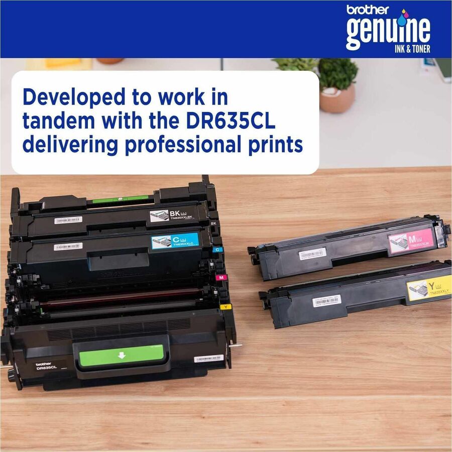 Alternate-Image2 Image for Brother TN635 Original Standard Yield Laser Toner Cartridge - Cyan, Magenta, Yellow - 3 / Pack