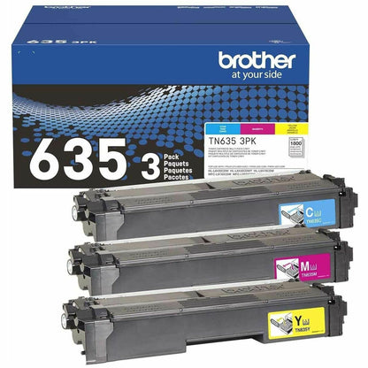 Main Image for Brother TN635 Original Standard Yield Laser Toner Cartridge - Cyan, Magenta, Yellow - 3 / Pack