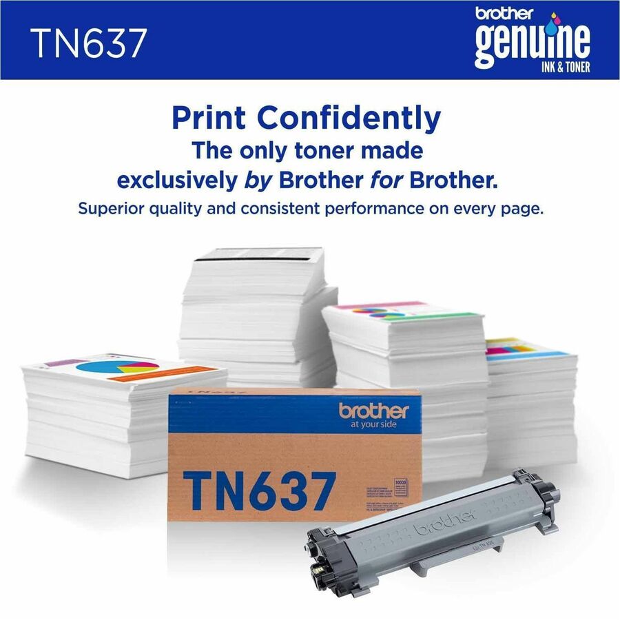 Alternate-Image2 Image for Brother TN637BK Original Ultra High Yield Laser Toner Cartridge - Black Pack