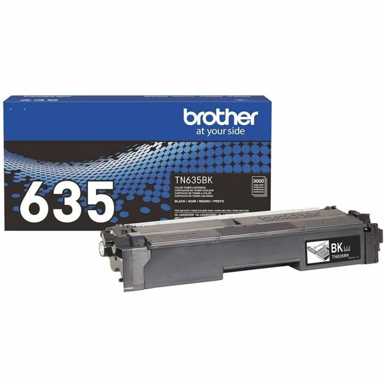 Main Image for Brother TN635BK Original Standard Yield Laser Toner Cartridge - Black - 1 Each