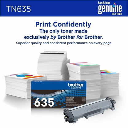 Alternate-Image2 Image for Brother TN635BK Original Standard Yield Laser Toner Cartridge - Black - 1 Each