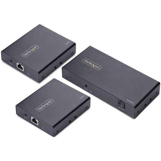 Main Image for StarTech 2-Port HDMI Extender and Splitter Over CAT6, 4K 60Hz, Up to 230ft (70m), 1x2 HDMI over Ethernet Distribution Kit, 1 In 2 Out