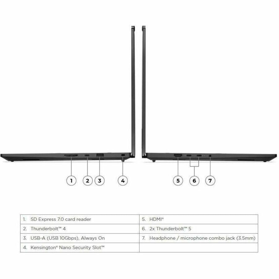 Alternate-Image2 Image for Lenovo ThinkPad P1 Gen 8 21Q8001TUS 16" Mobile Workstation - WUXGA - 60 Hz - Intel Core Ultra 7 265H - Intel Evo Platform - 32 GB - 512 GB SSD - English Keyboard - Black