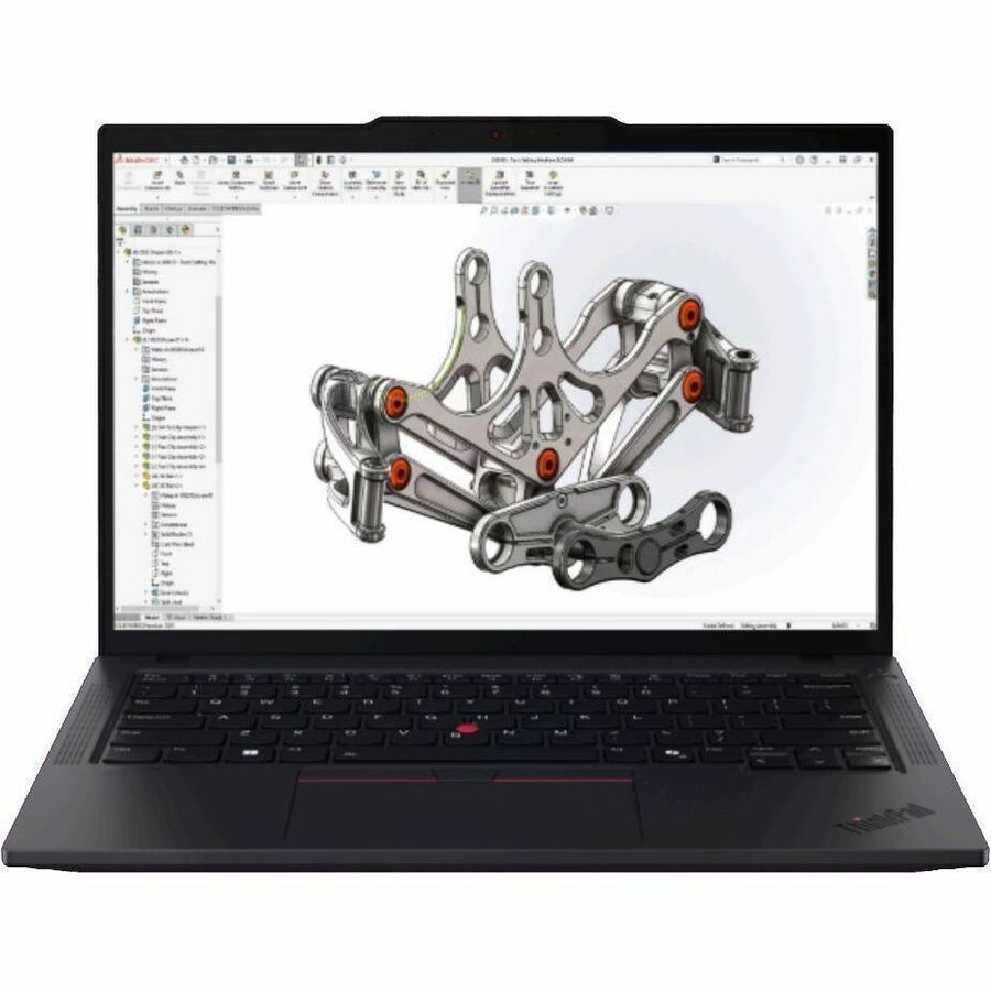 Front Image for Lenovo ThinkPad P14s Gen 6 21QT002EUS 14.5" Mobile Workstation - WUXGA - 60 Hz - Intel Core Ultra 7 2nd Gen 255H - 16 GB - 512 GB SSD - English Keyboard - Black