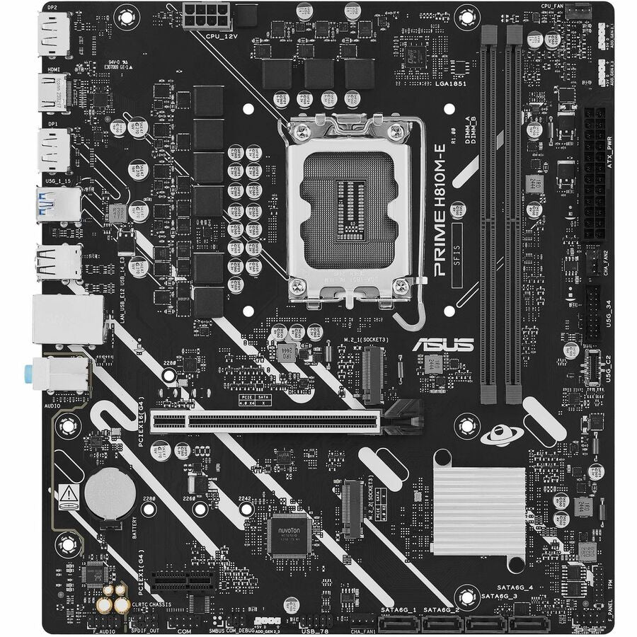 Alternate-Image5 Image for Asus Prime H810M-E-CSM Desktop Motherboard - Intel H810 Chipset - Socket LGA-1851 - Micro ATX