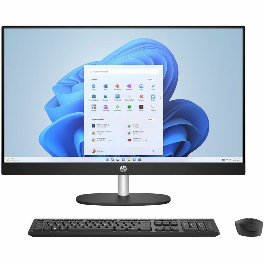 Front Image for HP 27-cr0000i 27-cr0109c All-in-One Computer - Intel Core i5 13th Gen i5-1334U - 16 GB - 1 TB PCI Express NVMe SSD - 27" Full HD - Desktop - Jet Black - Refurbished