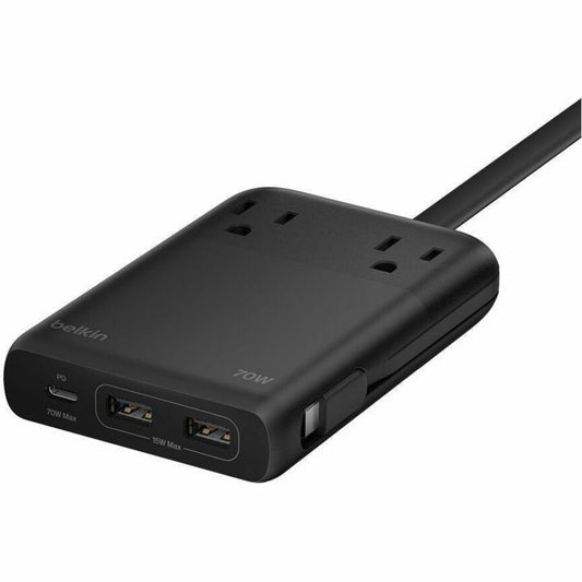 Main Image for Belkin 2-Outlet Charging Station with USB Ports and USB-C Cable 70W