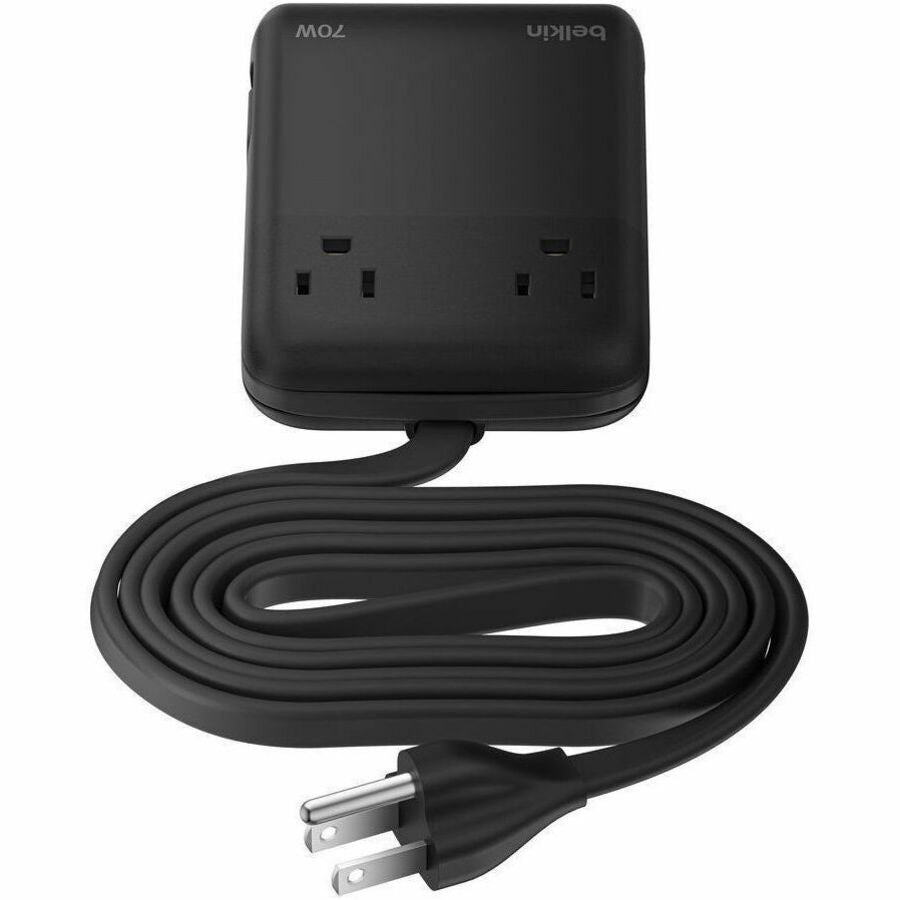 Alternate-Image1 Image for Belkin 2-Outlet Charging Station with USB Ports and USB-C Cable 70W