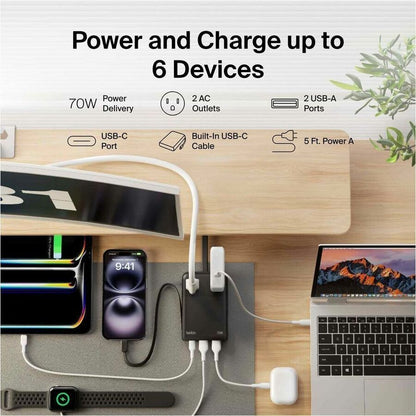 Alternate-Image5 Image for Belkin 2-Outlet Charging Station with USB Ports and USB-C Cable 70W