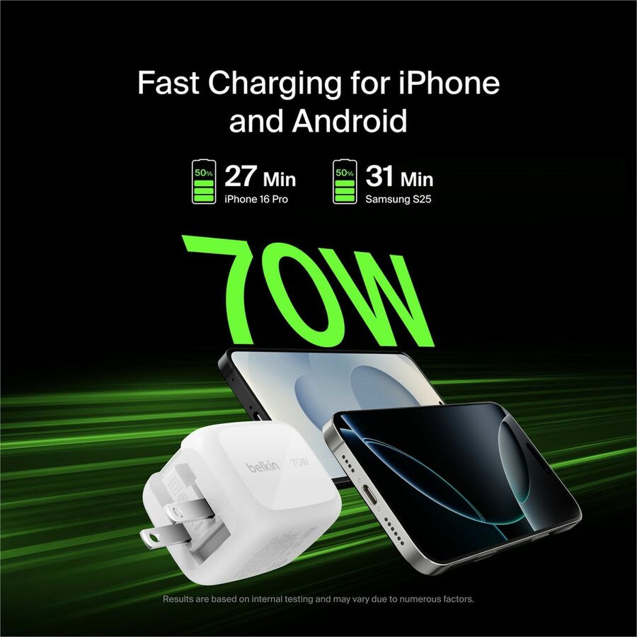 Alternate-Image4 Image for Belkin BoostCharge Pro 3-Port GaN Wall Charger 70W