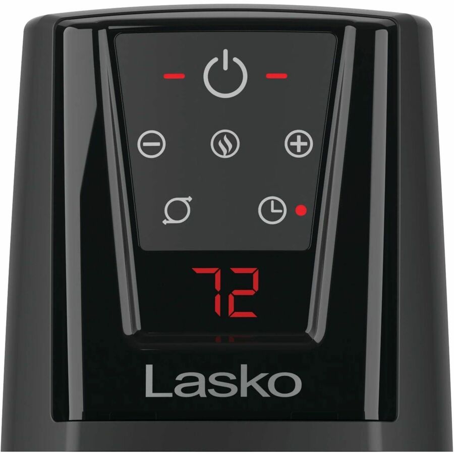Alternate-Image2 Image for Lasko 1500W Digital Ceramic Tower Space Heater with Remote Control, CT20111, Black