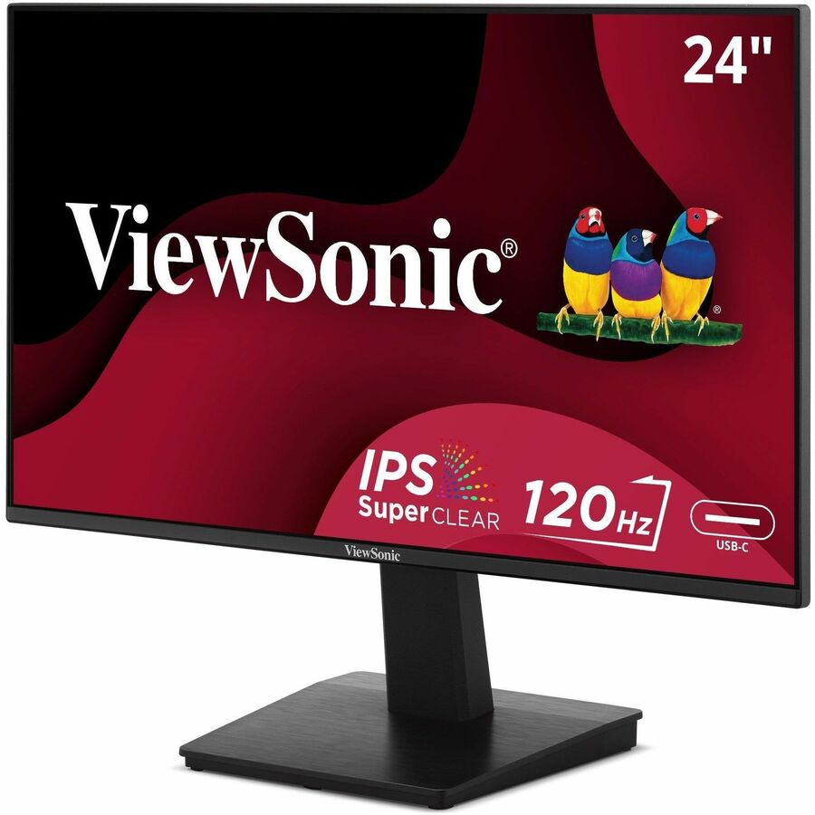 Left Image for Viewsonic VA2448-MHU 24 Inch Full HD 1080p IPS Monitor with 120Hz, Variable Refresh Rate, Eye Care, HDMI, VGA, and USB C Inputs for Home and Office