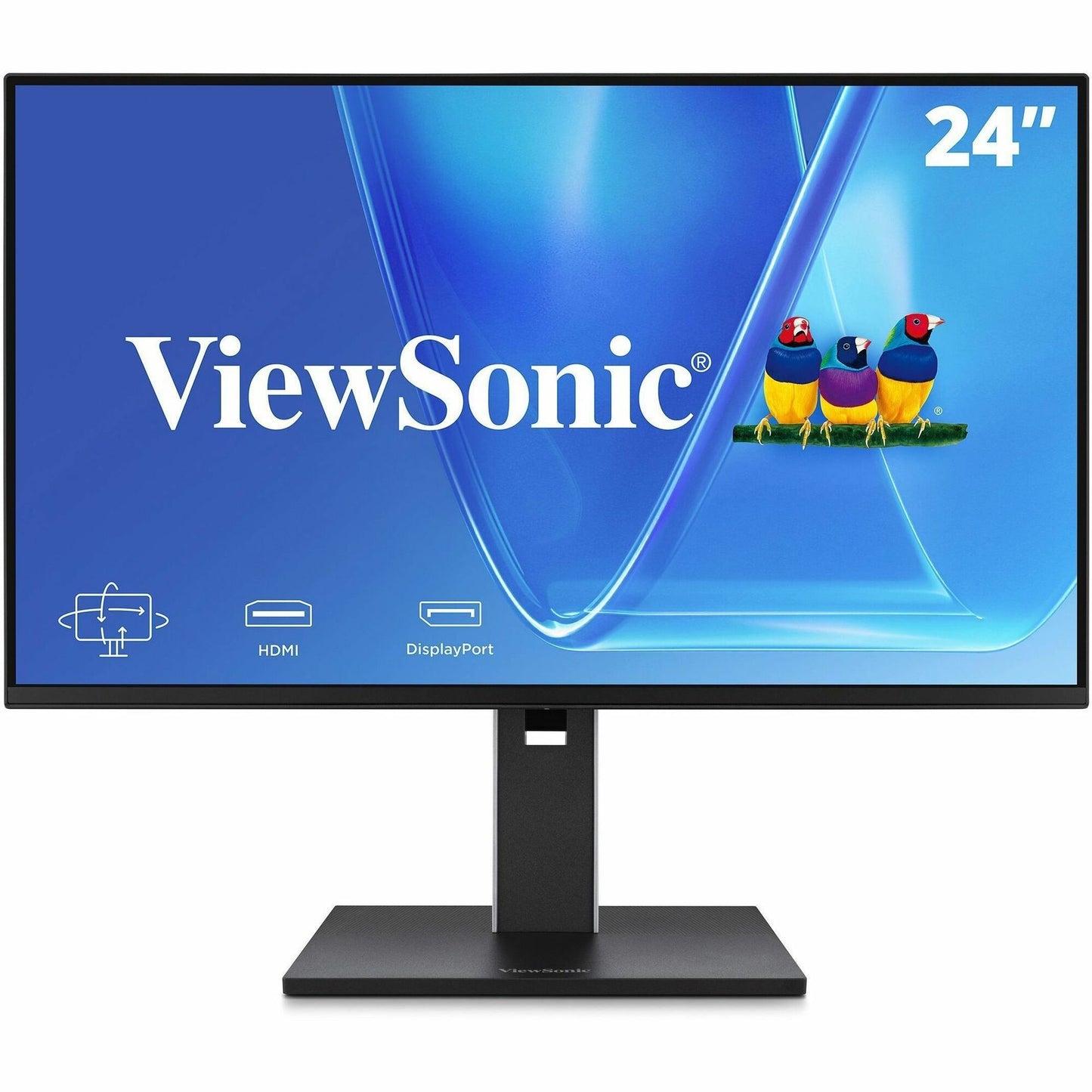 Main Image for ViewSonic VG2451 24 Inch 1080p Monitor, IPS Display with 100Hz for Smooth Home and Office Productivity, Full Ergonomic Adjustability, 4-Port USB Hub, HDMI, DisplayPort, and USB-C Inputs