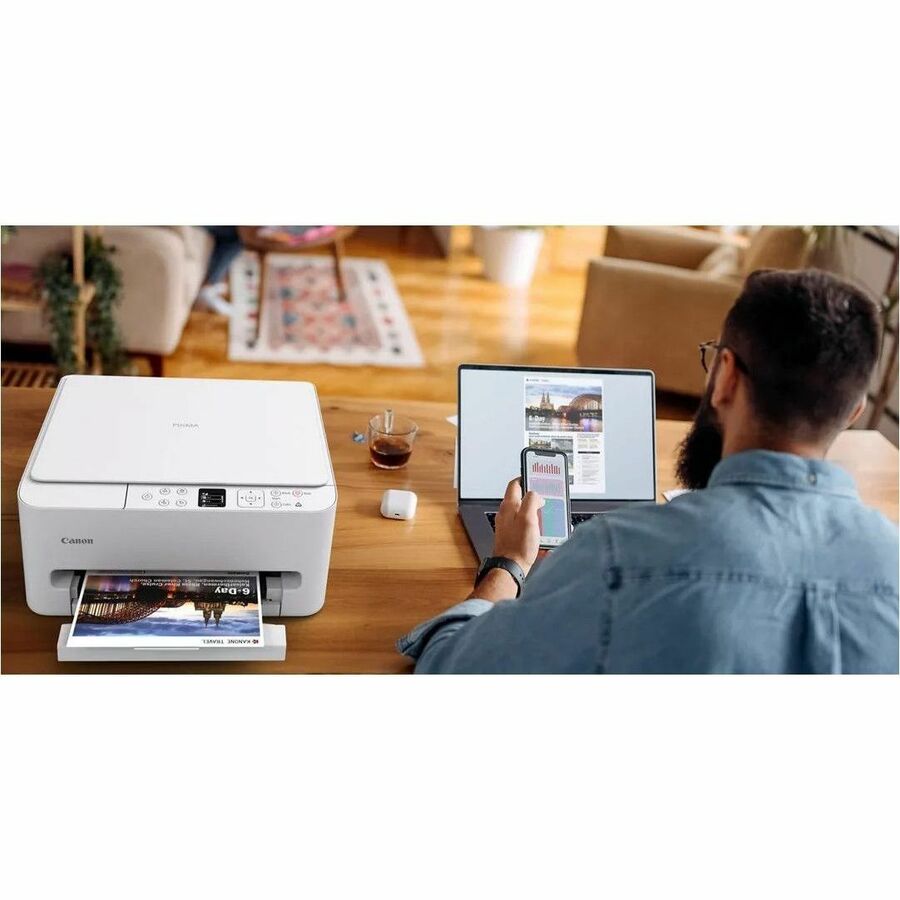 Life-Style Image for Canon PIXMA TS6520 Wired & Wireless Inkjet Multifunction Printer - Color - White