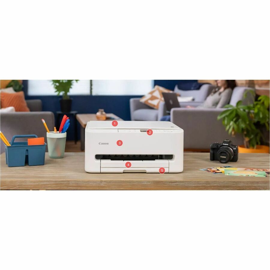 Alternate-Image2 Image for Canon PIXMA TS6520 Wired & Wireless Inkjet Multifunction Printer - Color - White