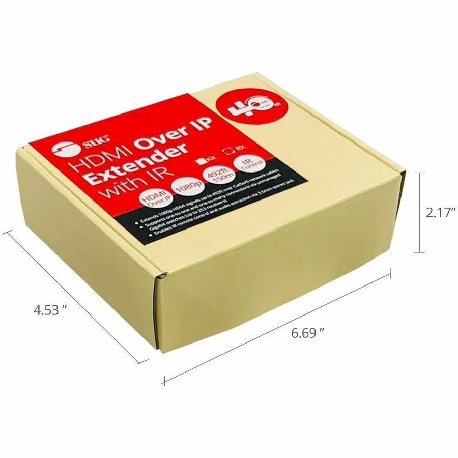 Alternate-Image9 Image for SIIG HDMI Over IP Extender with IR - 492ft (150m) - Receiver - 1080p- IR - One-to-Many