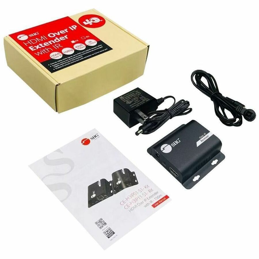 Alternate-Image8 Image for SIIG HDMI Over IP Extender with IR - 492ft (150m) - Receiver - 1080p- IR - One-to-Many