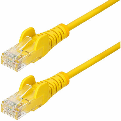 Main Image for StarTech 9in Yellow Slim CAT6 Ethernet Cable, Slim Snagless RJ45, UTP, LSZH, 28AWG Bare Copper, Slim Network Patch Cord