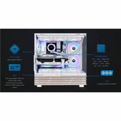 Alternate-Image8 Image for Thermaltake View 270 Plus WS ARGB Snow Mid Tower Chassis