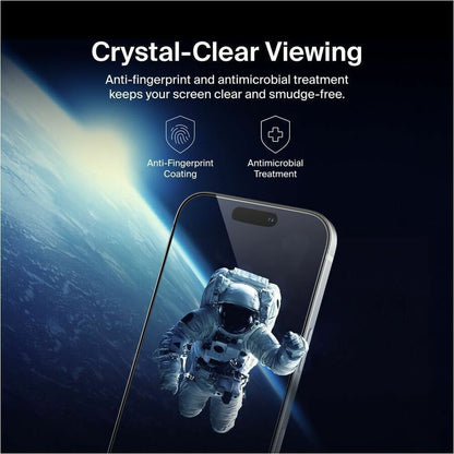 Alternate-Image4 Image for Belkin InvisiGlass Privacy Filter Screen Protector for iPhone 17 / iPhone 16 Pro, Gen 2 Black, Transparent