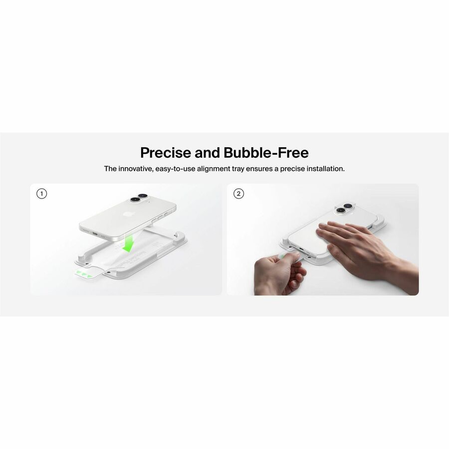 Alternate-Image8 Image for Belkin InvisiGlass Privacy Filter Screen Protector for iPhone 17 / iPhone 16 Pro, Gen 2 Black, Transparent