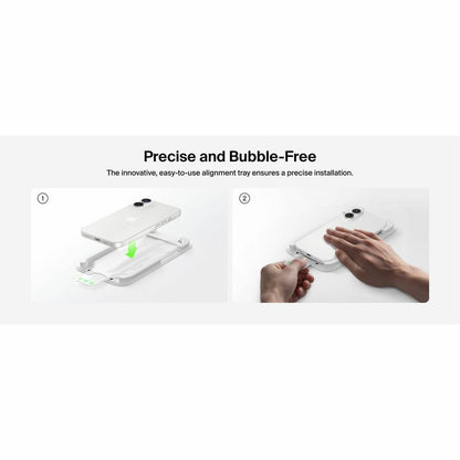 Alternate-Image8 Image for Belkin InvisiGlass Privacy Filter Screen Protector for iPhone 17 / iPhone 16 Pro, Gen 2 Black, Transparent