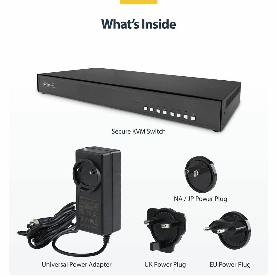 Alternate-Image6 Image for StarTech Secure 8-Port DisplayPort KVM Switch, 4K 30Hz, NIAP 4.0, CAC, Made in the USA
