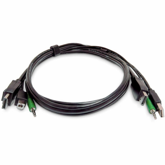 Main Image for StarTech 10ft (3m) Dual-DisplayPort KVM Cable, USB 2.0, 3.5mm Audio, Universally Compatible Combo Cable for KVM Switches, TAA