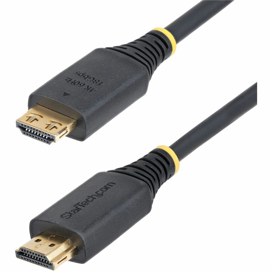 Alternate-Image1 Image for StarTech 30cm (1ft) High Speed HDMI Cable with Gripping Connectors, 4K 60Hz/1440p 144Hz, 18Gbps, UHD HDMI Cord, TPE Jacket