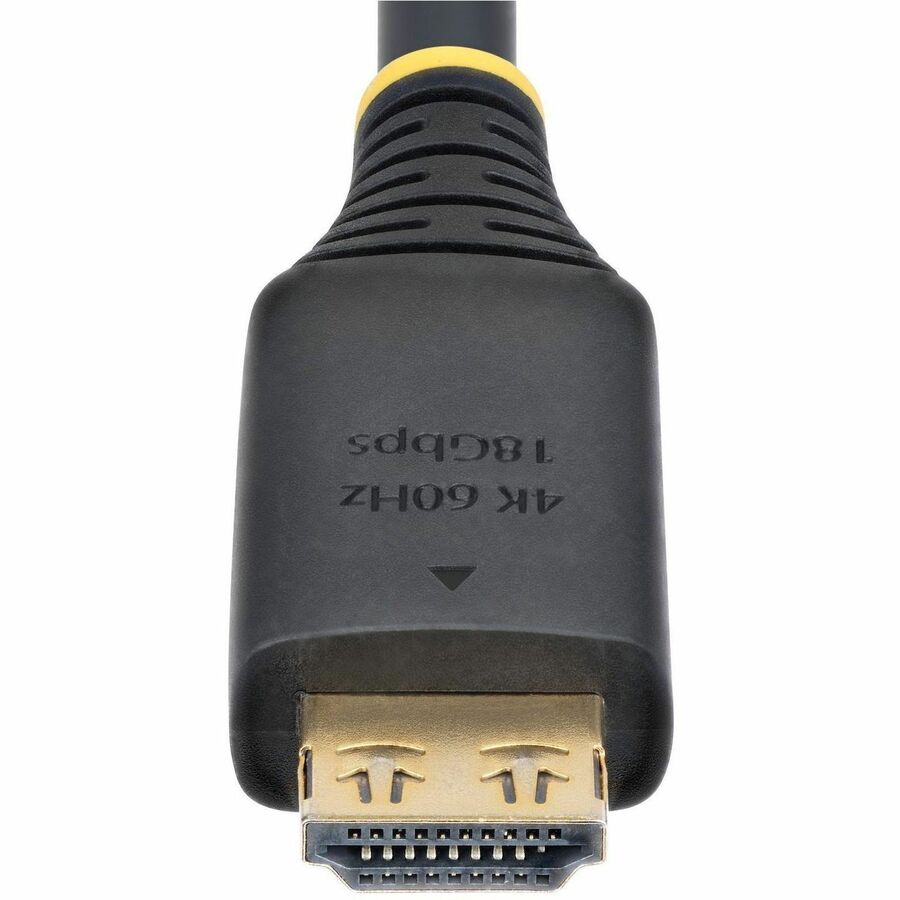 Alternate-Image4 Image for StarTech 5m (16.4ft) High Speed HDMI Cable with Gripping Connectors, 4K 60Hz/1440p 144Hz, 18Gbps, UHD HDMI Cord, TPE Jacket