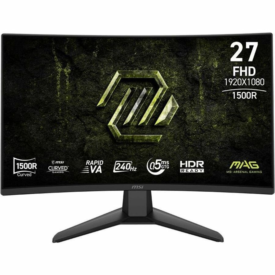 Front Image for MSI MAG 274CF X24 27" Class Full HD Curved Screen Gaming LCD Monitor - 16:9 - Metallic Black