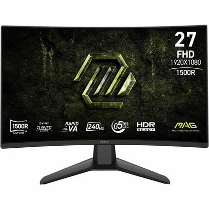 Front Image for MSI MAG 274CF X24 27" Class Full HD Curved Screen Gaming LCD Monitor - 16:9 - Metallic Black