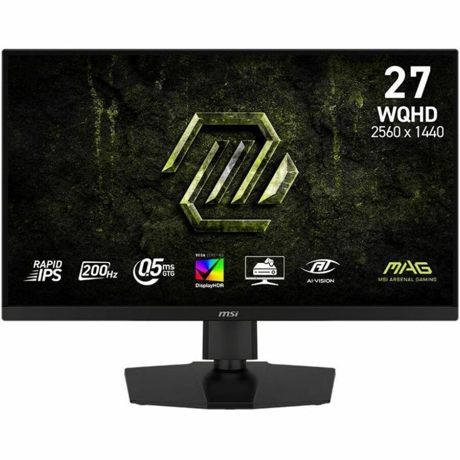 Front Image for MSI MAG 274QPF E20 - MAG274QPFE20 - Gaming Monitor - 27" Rapid IPS WQHD FreeSync Display - HDMI - DisplayPort
