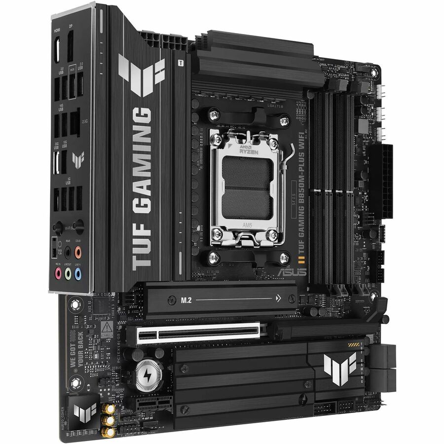 Alternate-Image1 Image for TUF B850M-PLUS WIFI7 Gaming Desktop Motherboard - AMD B850 Chipset - Socket AM5 - Micro ATX