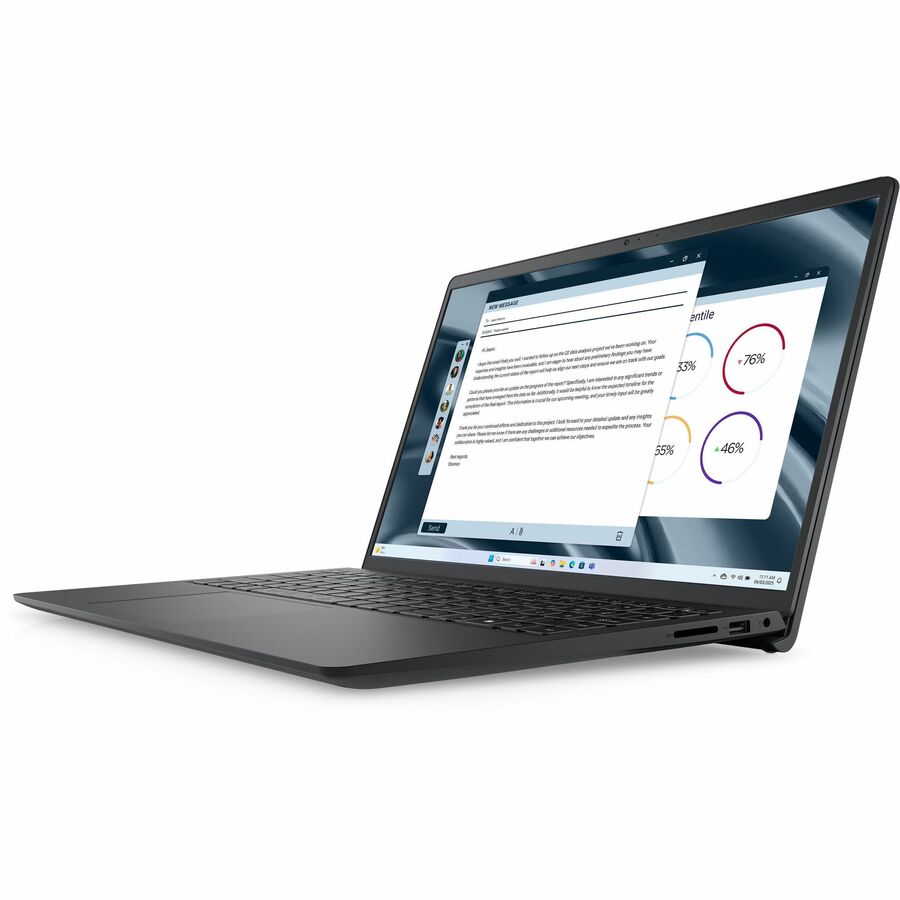 Alternate-Image1 Image for Dell Pro 15 Essential PV15255 15.6" Notebook - Full HD - 120 Hz - AMD Ryzen 3 7320U - 8 GB - 512 GB SSD - English (US) Keyboard - Carbon Black