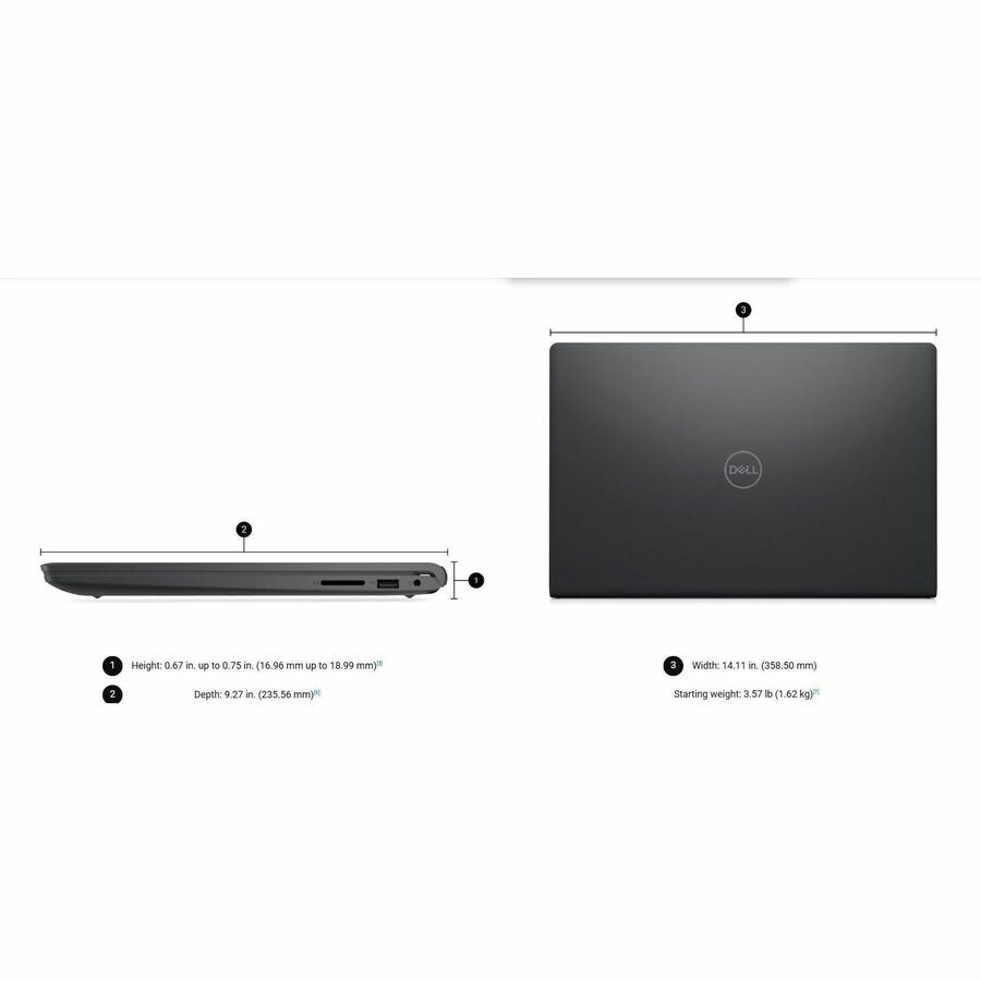 Alternate-Image6 Image for Dell Pro 15 Essential PV15250 15.6" Notebook - Full HD - 120 Hz - Intel Core i5 13th Gen i5-1334U - 16 GB - 512 GB SSD - English (US) Keyboard - Carbon Black