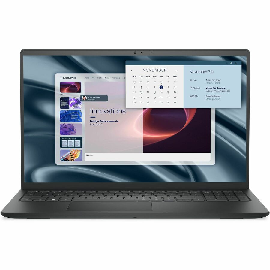 Alternate-Image7 Image for Dell Pro 15 Essential PV15255 15.6" Notebook - Full HD - 120 Hz - AMD Ryzen 5 7520U - 8 GB - 512 GB SSD - English (US) Keyboard - Carbon Black