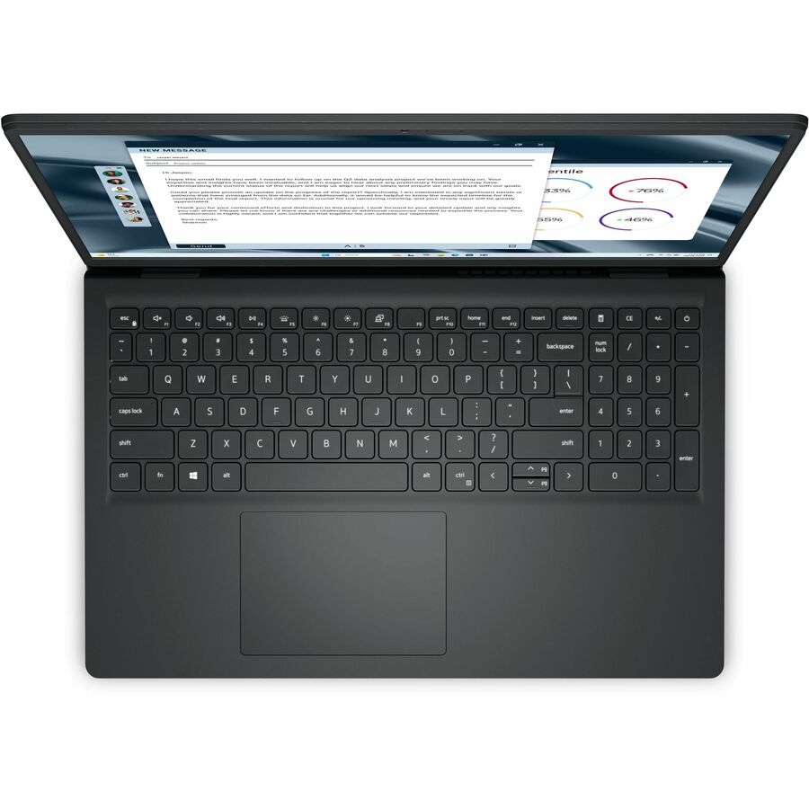Alternate-Image2 Image for Dell Pro 15 Essential PV15255 15.6" Notebook - Full HD - 120 Hz - AMD Ryzen 5 7520U - 8 GB - 512 GB SSD - English (US) Keyboard - Carbon Black