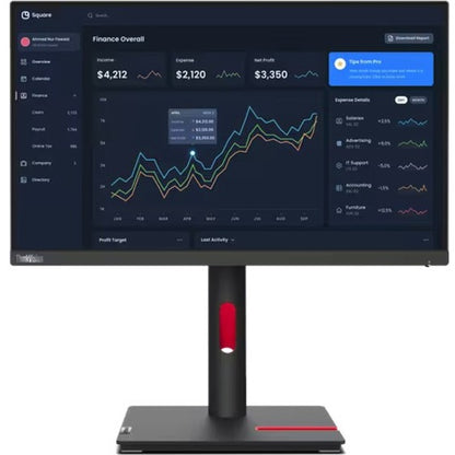 Front Image for Lenovo ThinkVision T22i-30 22" Class Full HD LED Monitor - 16:9 - Raven Black