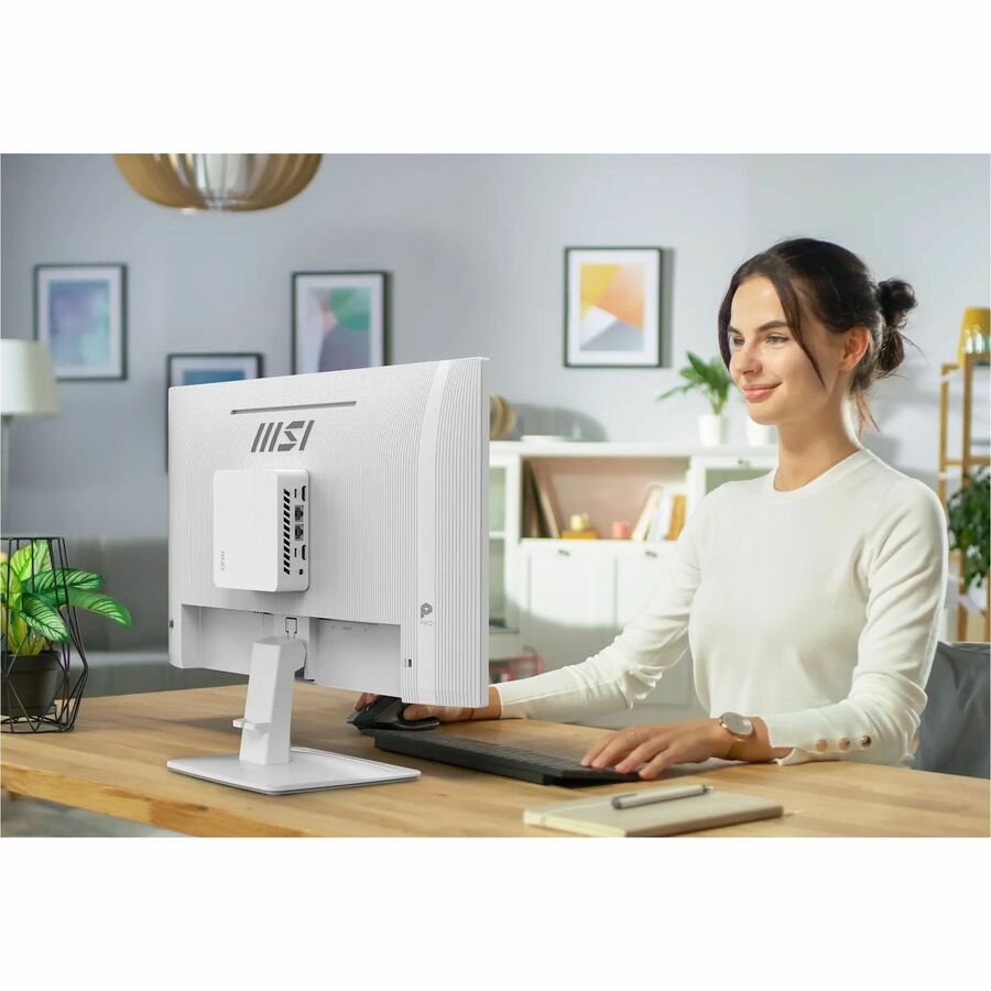 Alternate-Image5 Image for MSI PRO MP243W E14 - PRO MP243WE14 - Business Productivity Monitor White - 23.8" IPS FHD 144Hz Adaptive-Sync Display - HDMI - VGA