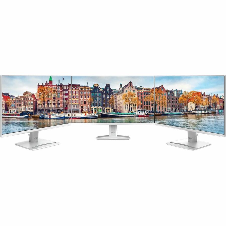 Alternate-Image3 Image for MSI PRO MP243W E14 - PRO MP243WE14 - Business Productivity Monitor White - 23.8" IPS FHD 144Hz Adaptive-Sync Display - HDMI - VGA