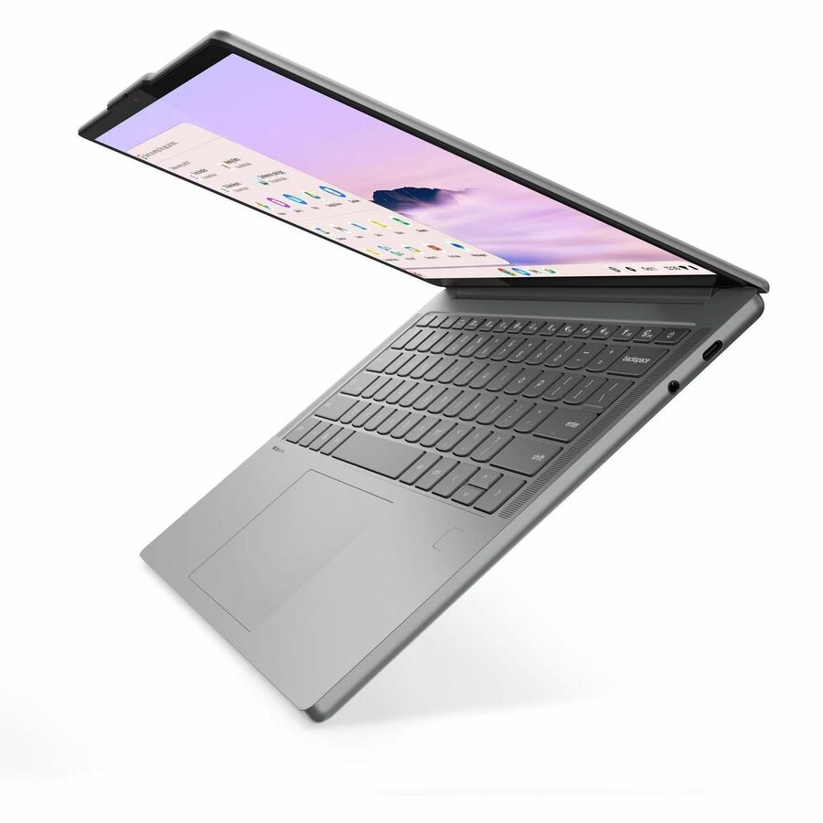 Left Image for Lenovo Chromebook Plus 83MW000HUS 14" Chromebook - WUXGA - 60 Hz - Octa-core (ARM Cortex X925 + Cortex X4) - 12 GB - 128 GB Flash Memory - English Keyboard - Luna Gray