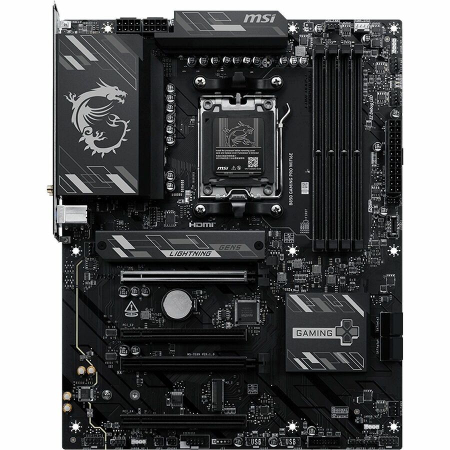 Alternate-Image1 Image for MSI B850 GAMING PRO WIFI6E Gaming Desktop Motherboard - AMD B850 Chipset - Socket AM5 - ATX