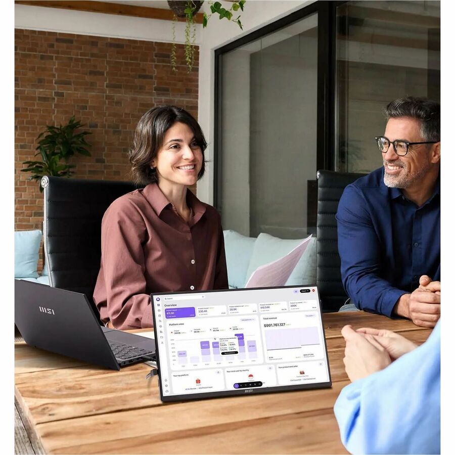 Alternate-Image7 Image for MSI Pro MP165 E6 16" Class Full HD LCD Monitor - 16:9 - Matte Black