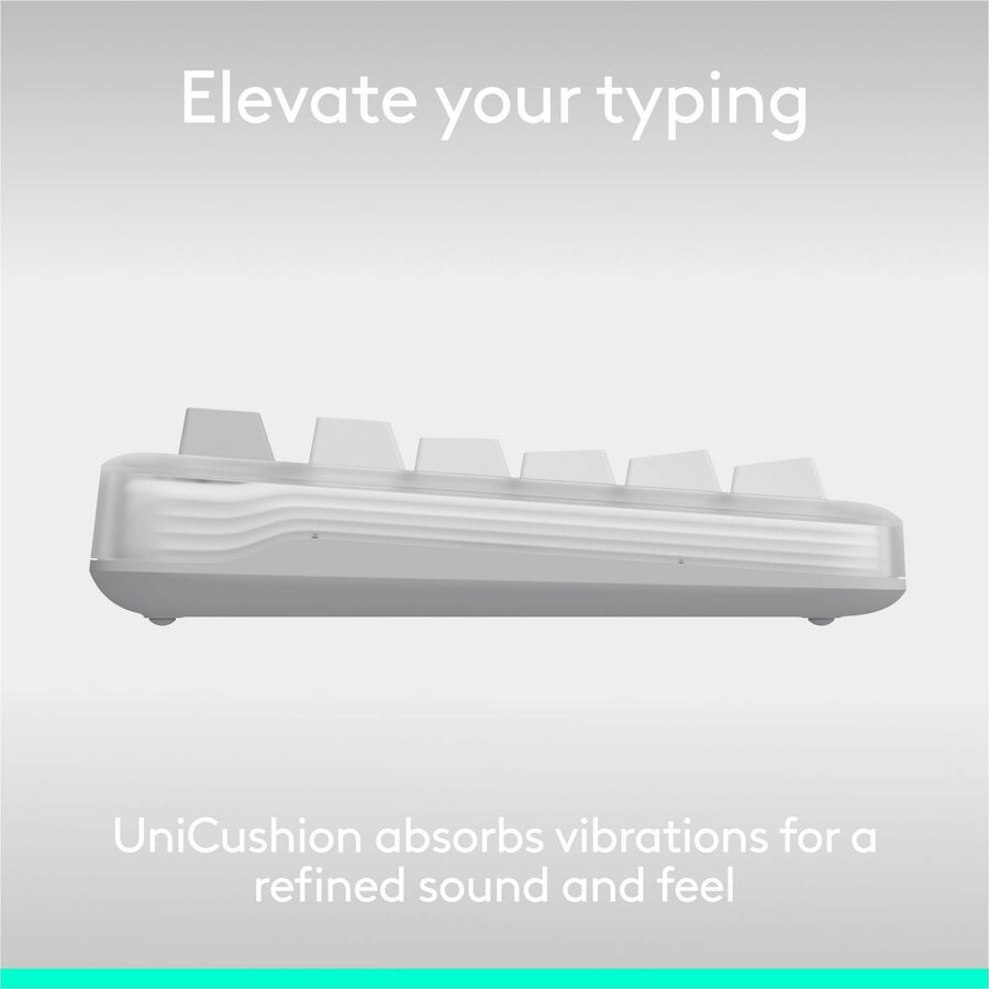 Alternate-Image1 Image for Logitech Alto Keys K98M Wireless Mechanical Keyboard, Customizable Keyboard with Vibration Absorbing Gasket, Backlit Keys, Off-white