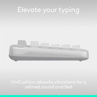 Alternate-Image1 Image for Logitech Alto Keys K98M Wireless Mechanical Keyboard, Customizable Keyboard with Vibration Absorbing Gasket, Backlit Keys, Off-white