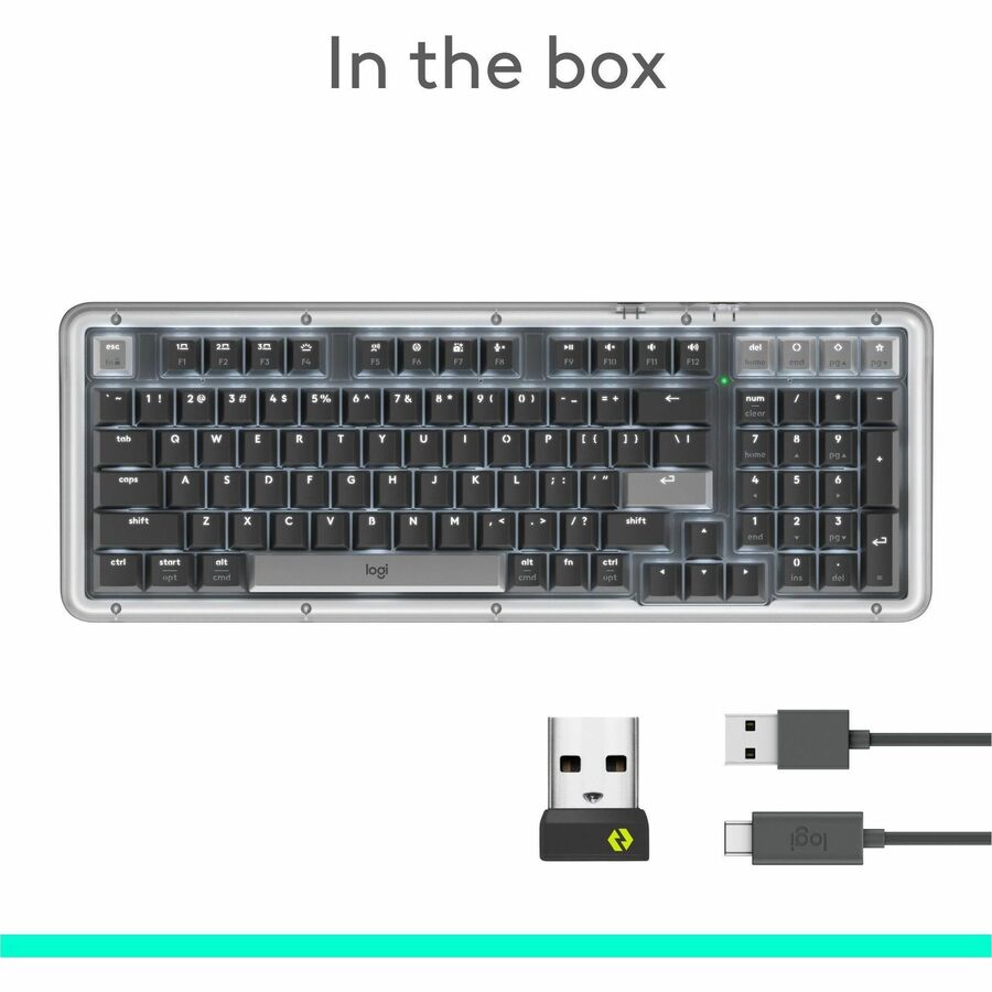 Alternate-Image6 Image for Logitech Alto Keys K98M Wireless Mechanical Keyboard, Customizable Keyboard with Vibration Absorbing Gasket, Backlit Keys, Graphite